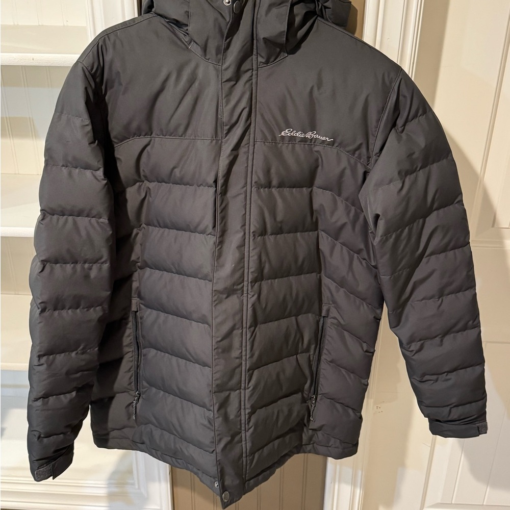 Eddie Bauer Men's Charcoal Puffer Jacket